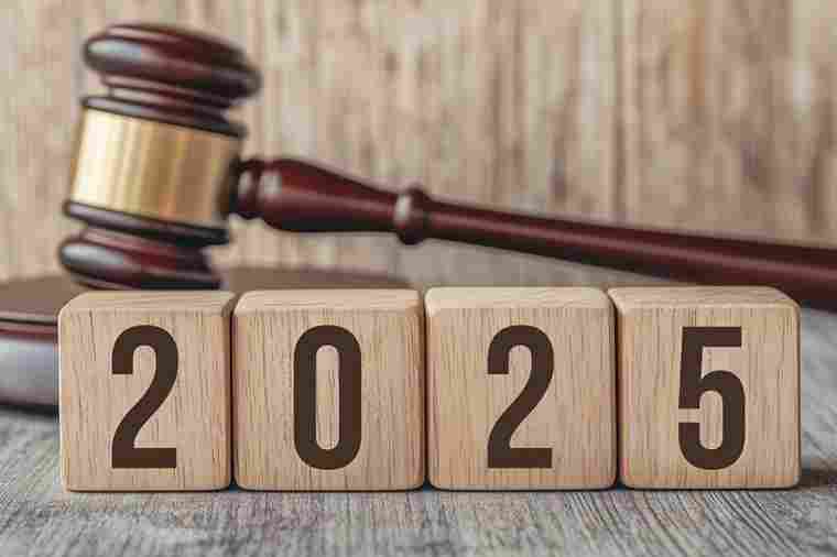 Richterhammer und Aufschrift 2025